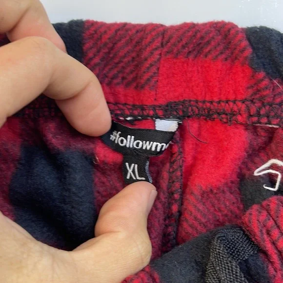 #Followme Microfleece Men’s Buffalo Plaid Pajama Pants with Pockets - Picture 5 of 7